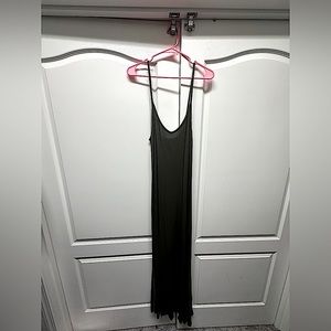 Beautiful, soft, olive green maxi dress